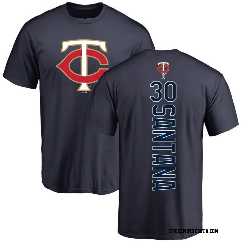 Navy Men's Carlos Santana Minnesota Twins Backer T-Shirt