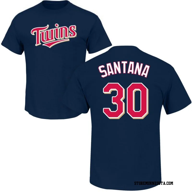 Navy Men's Carlos Santana Minnesota Twins Roster Name & Number T-Shirt