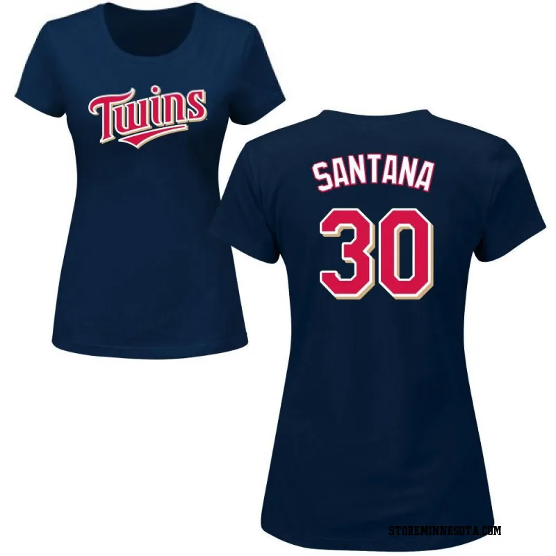 Navy Women's Carlos Santana Minnesota Twins Roster Name & Number T-Shirt