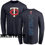 Navy Youth Louie Varland Minnesota Twins Backer Long Sleeve T-Shirt